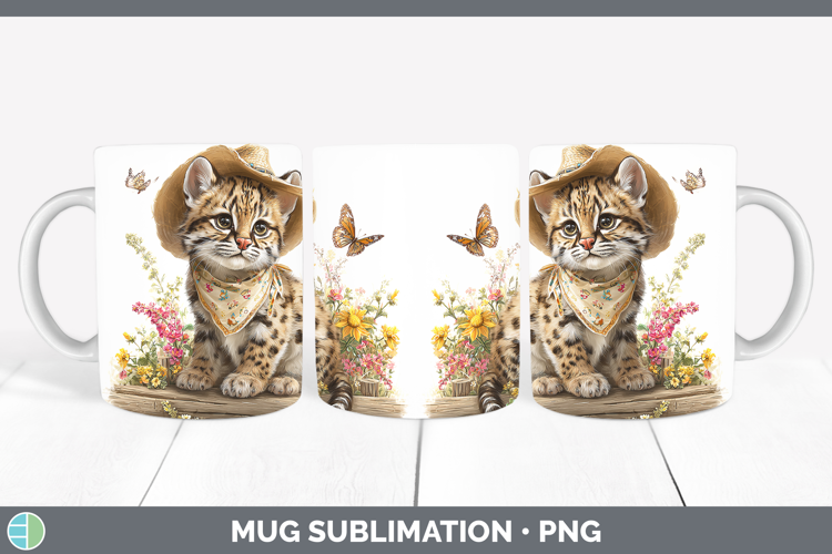 Wild Cats Bandana Summer Geoffroys Cat Mug Wrap Sublimation