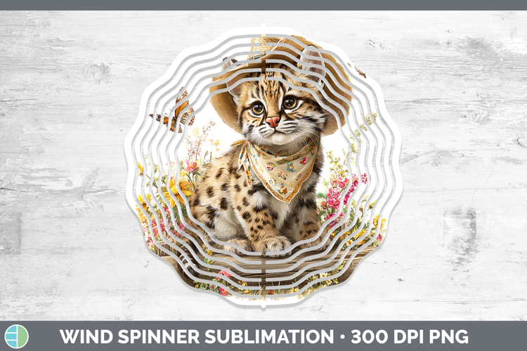 Wild Cats Bandana Summer Geoffroys Cat Wind Spinner Sublimat