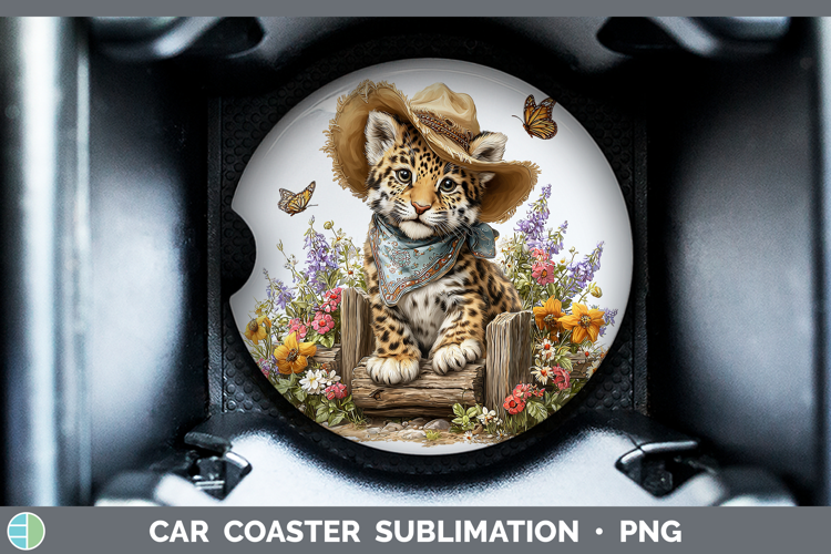 Wild Cats Bandana Summer Jaguar Car Coaster Sublimation Des