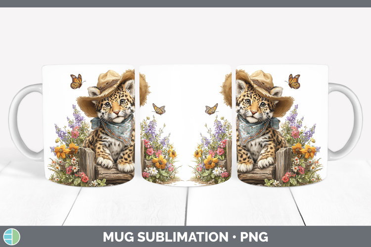 Wild Cats Bandana Summer Jaguar Mug Wrap Sublimation Coffee