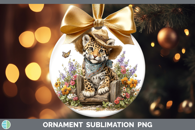 Wild Cats Bandana Summer Jaguar Ornament Sublimation Bauble