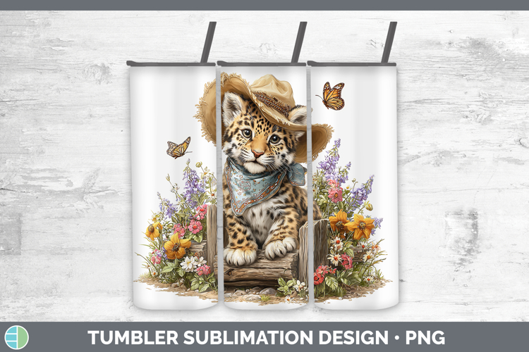Wild Cats Bandana Summer Jaguar Tumbler Sublimation 20 oz Sk