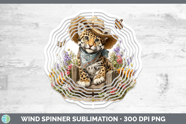Wild Cats Bandana Summer Jaguar Wind Spinner Sublimation Spi