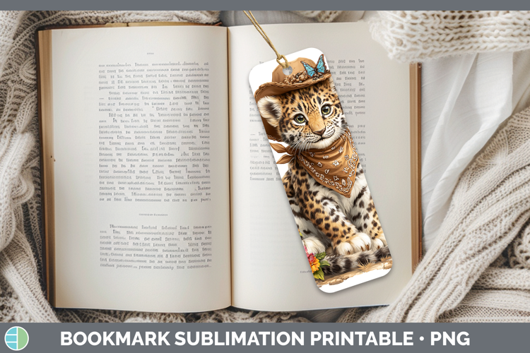 Wild Cats Bandana Summer Leopard Bookmark Sublimation Printa