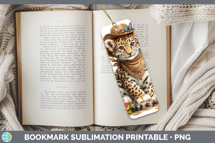 GorgeousWild Cats Bandana Summer Bookmark design.