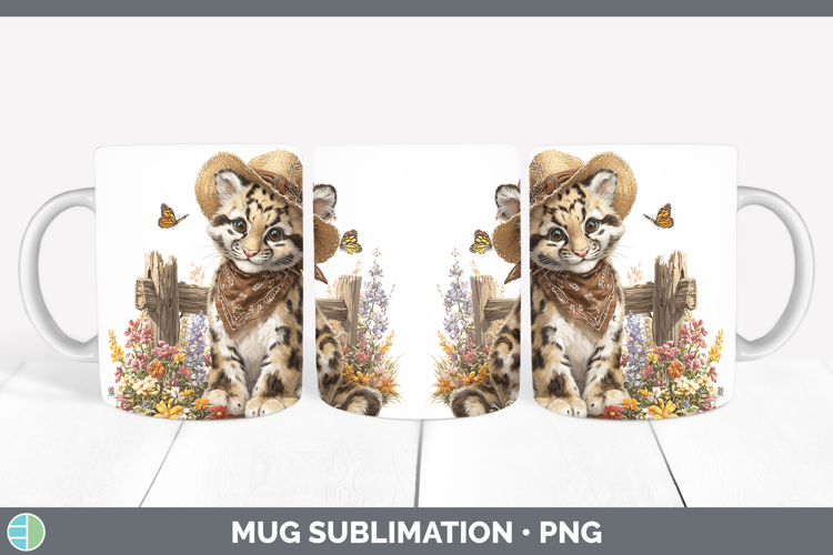 Wild Cats Bandana Summer Leopard Clouded Mug Wrap Sublimatio