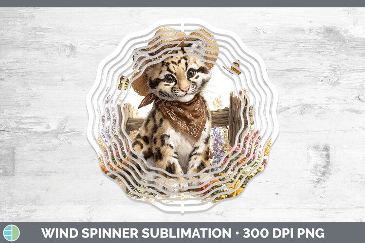 GorgeousWild Cats Bandana Summer Wind Spinner design.