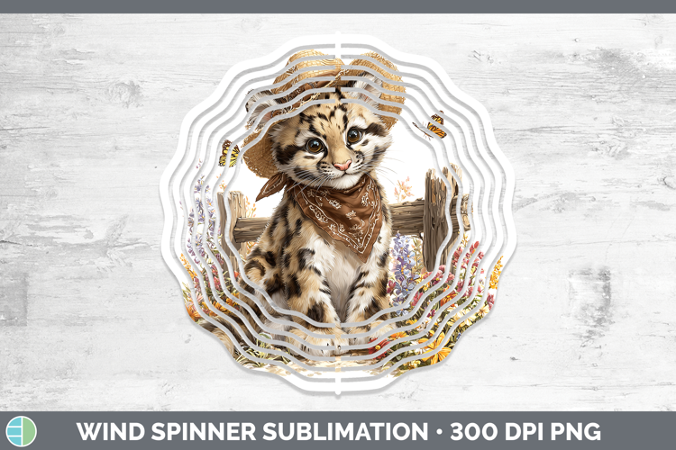 Wild Cats Bandana Summer Leopard Clouded Wind Spinner Sublim
