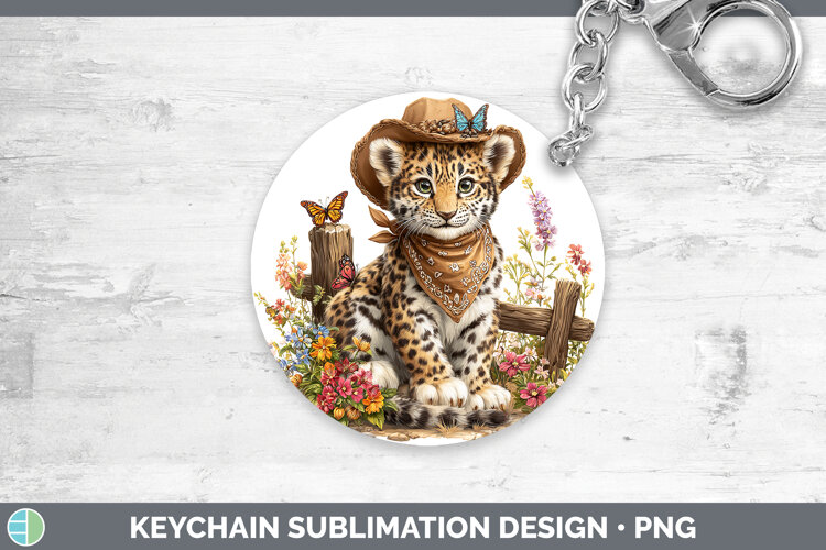 GorgeousWild Cats Bandana Summer Keychain design.