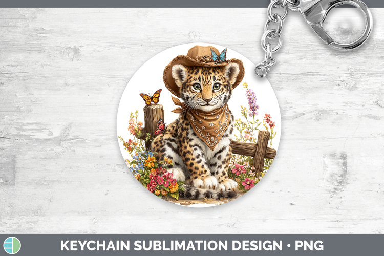 Wild Cats Bandana Summer Leopard Keychain Sublimation Keyrin