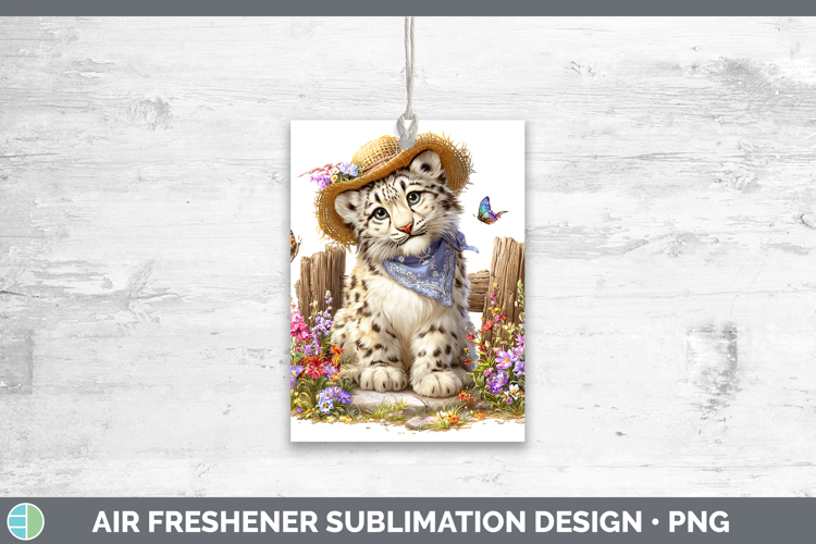Wild Cats Bandana Summer Leopard Snow Air Freshener Sublimat
