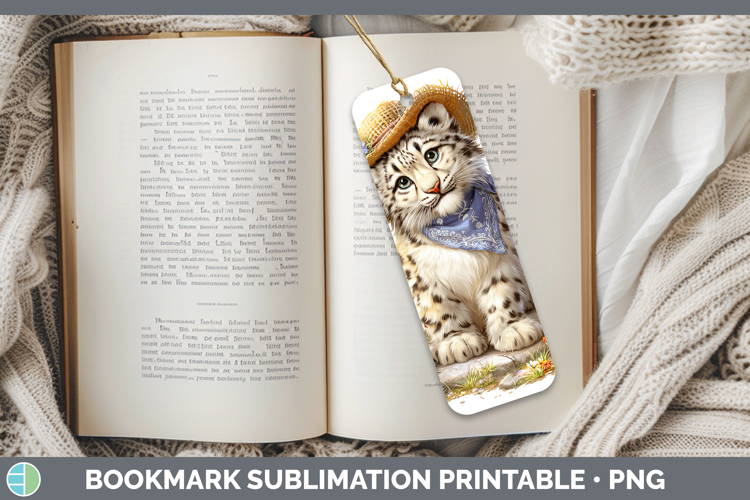 Wild Cats Bandana Summer Leopard Snow Bookmark Sublimation P