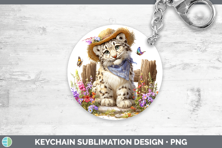 Wild Cats Bandana Summer Leopard Snow Keychain Sublimation K