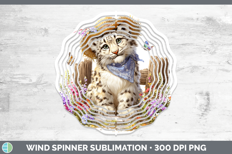 Wild Cats Bandana Summer Leopard Snow Wind Spinner Sublimati