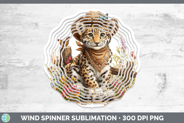 GorgeousWild Cats Bandana Summer Wind Spinner design.