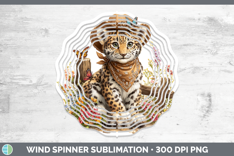 Wild Cats Bandana Summer Leopard Wind Spinner Sublimation Sp