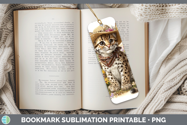 Wild Cats Bandana Summer Margay Cat Bookmark Sublimation Pri