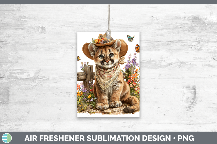 Wild Cats Bandana Summer Puma Concolor Air Freshener Sublima