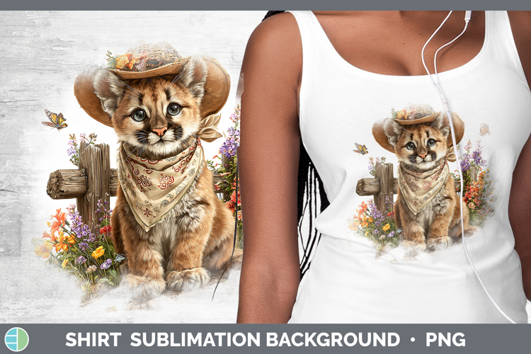 Wild Cats Bandana Summer Puma Concolor Shirt Sublimation Bac