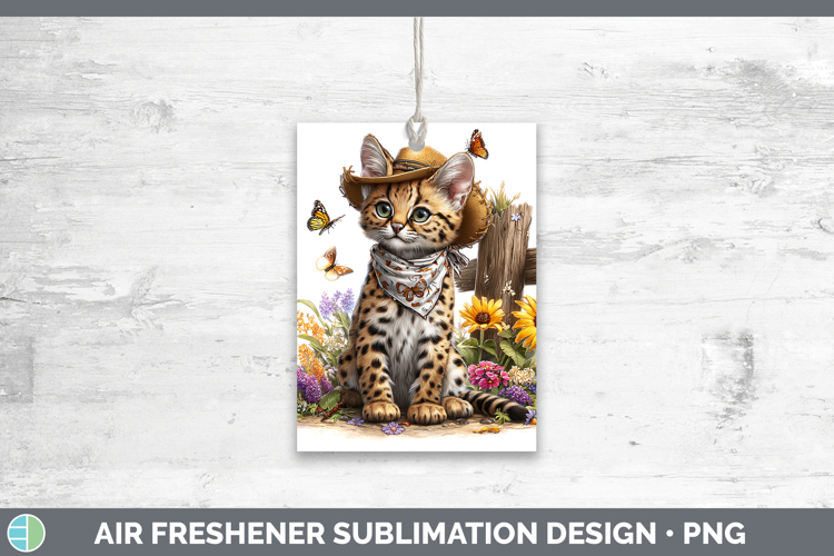 Wild Cats Bandana Summer Serval Air Freshener Sublimation Ca
