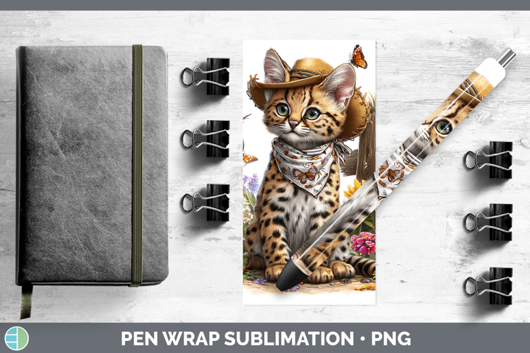 Wild Cats Bandana Summer Serval Pen Wrap Sublimation Pen Des