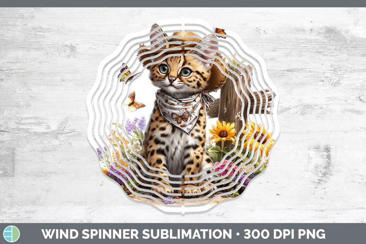 Wild Cats Bandana Summer Serval Wind Spinner Sublimation Spi