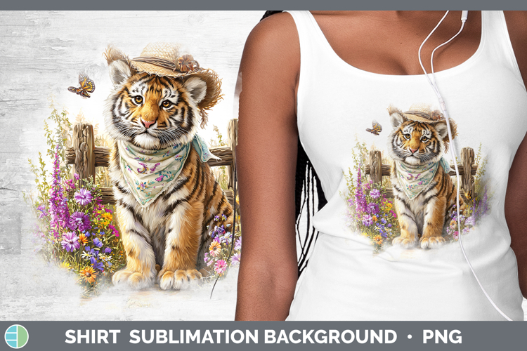 Wild Cats Bandana Summer Tiger Shirt Sublimation Background