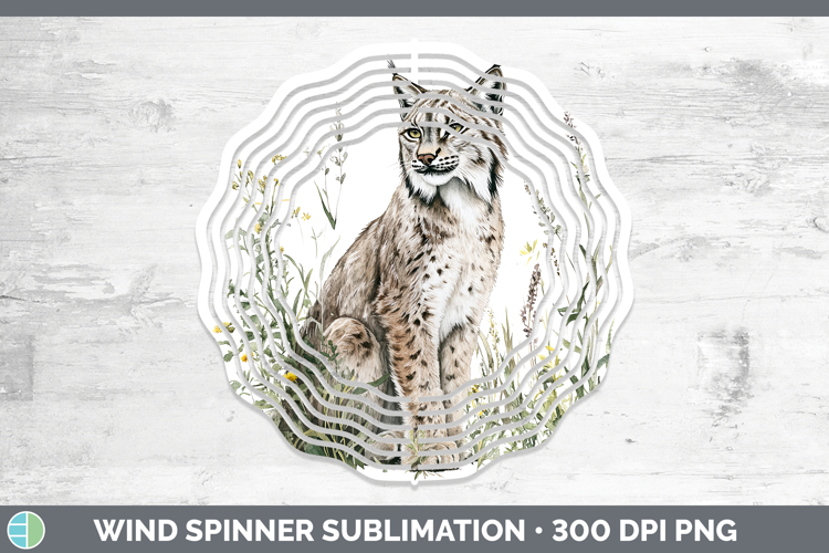 Wild Cats Canada Lynx Wind Spinner Sublimation Spinner Desig