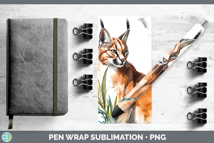 Wild Cats Caracal Pen Wrap Sublimation Pen Designs
