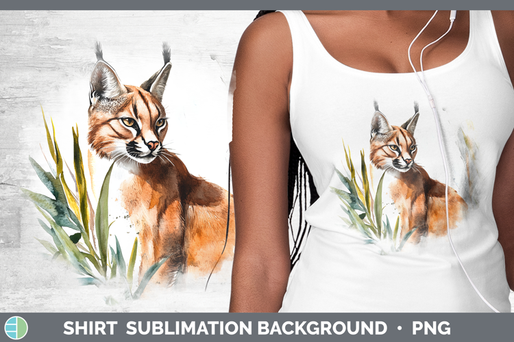 Wild Cats Caracal Shirt Sublimation Sublimation Background D