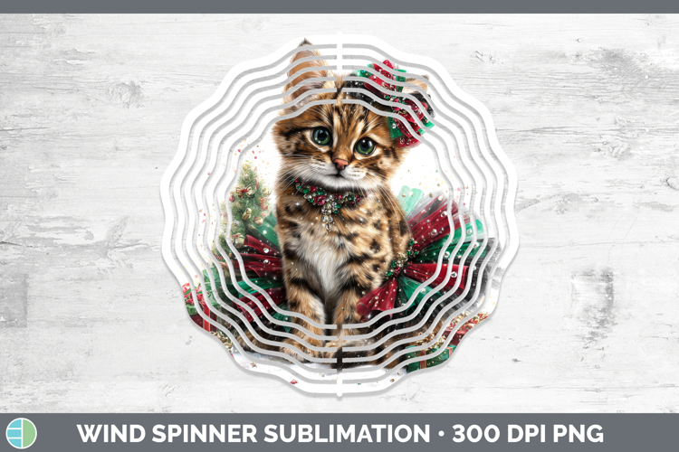 Andean Mountain Cat Wind Spinner Wild Cats Cute Christmas Su