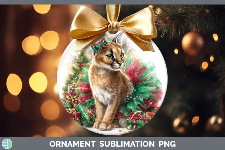 Caracal Ornament Wild Cats Cute Christmas Sublimation Bauble