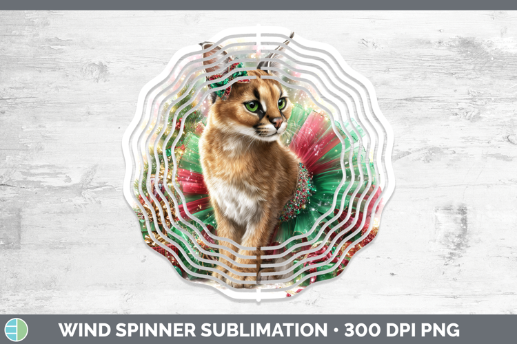 Caracal Wind Spinner Wild Cats Cute Christmas Sublimation Sp