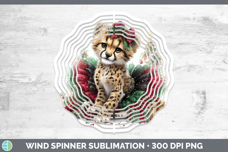 GorgeousWild Cats Cute Christmas Wind Spinner design.