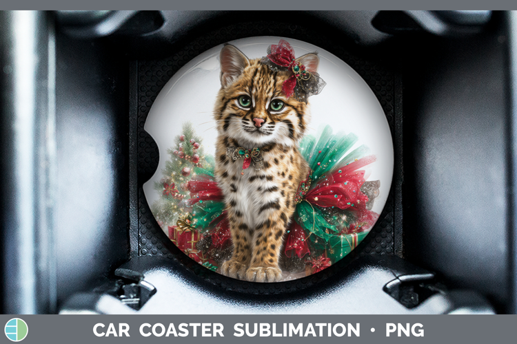 Geoffroys Cat Car Coaster Wild Cats Cute Christmas Sublimati
