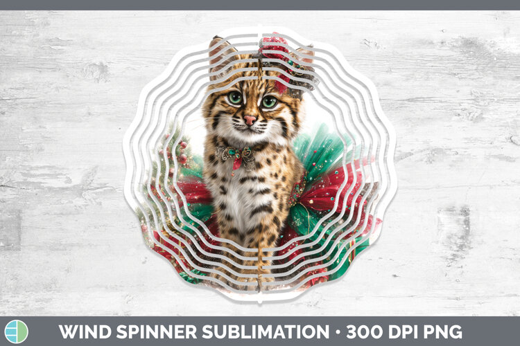 GorgeousWild Cats Cute Christmas Wind Spinner design.