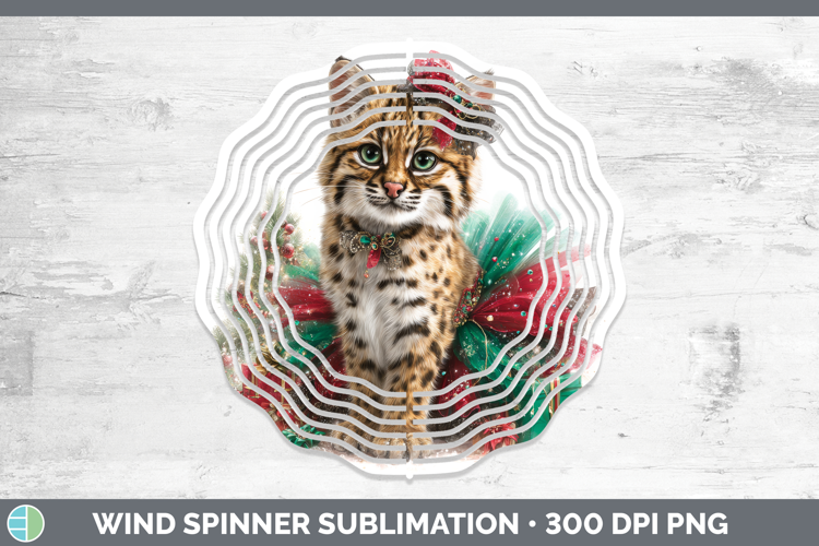 Geoffroys Cat Wind Spinner Wild Cats Cute Christmas Sublimat