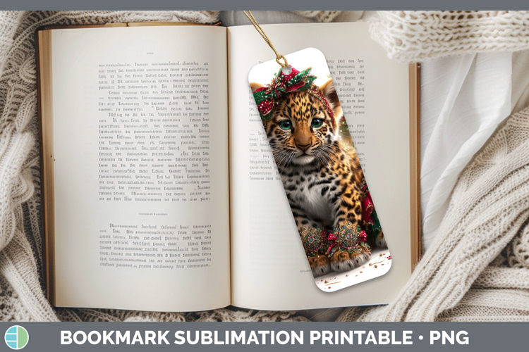 Jaguar Bookmark Wild Cats Cute Christmas Sublimation Printab