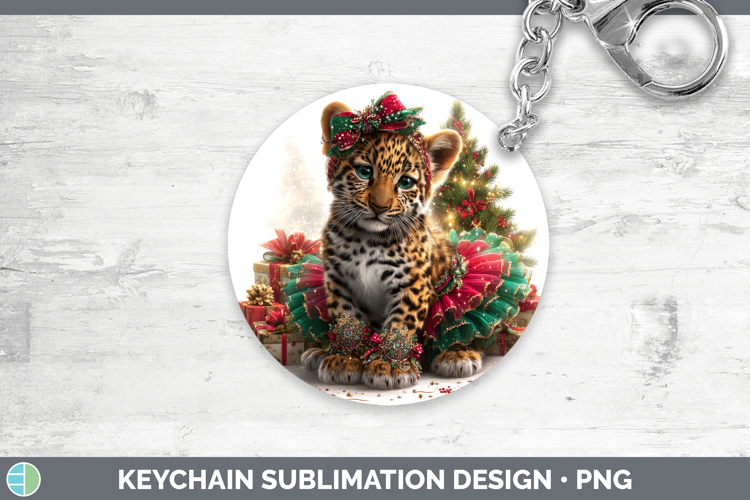 Jaguar Keychain Wild Cats Cute Christmas Sublimation Keyring