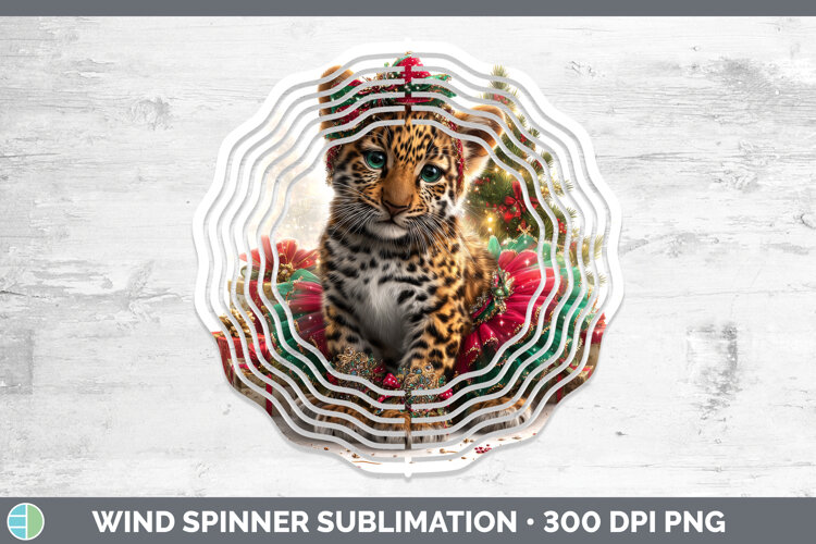 GorgeousWild Cats Cute Christmas Wind Spinner design.