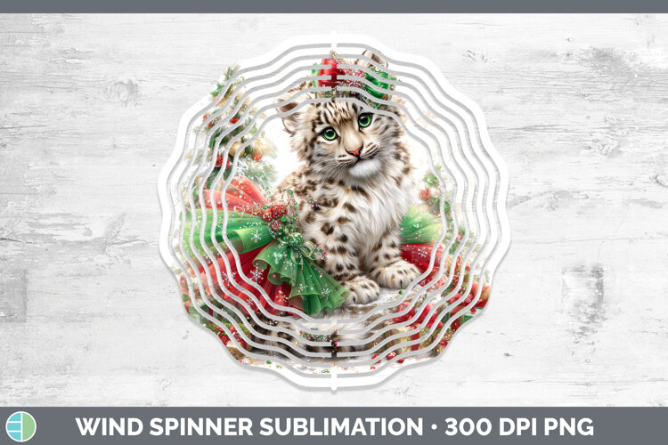 GorgeousWild Cats Cute Christmas Wind Spinner design.
