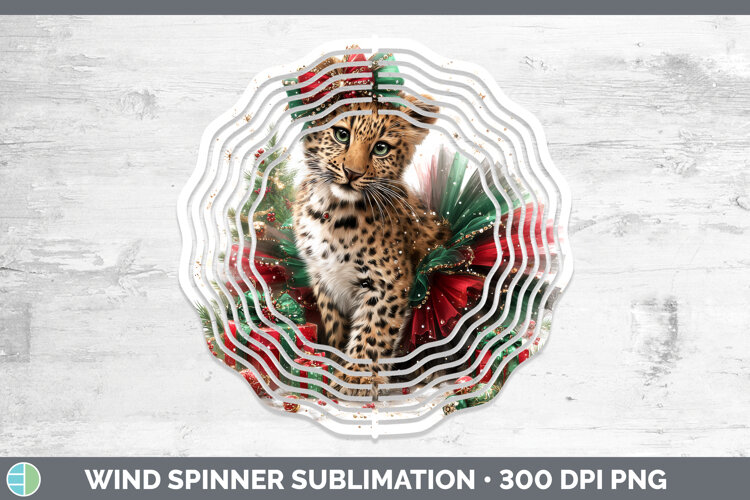 GorgeousWild Cats Cute Christmas Wind Spinner design.
