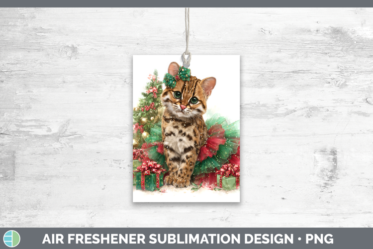 Margay Cat Air Freshener Wild Cats Cute Christmas Sublimatio