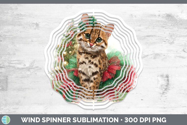 GorgeousWild Cats Cute Christmas Wind Spinner design.