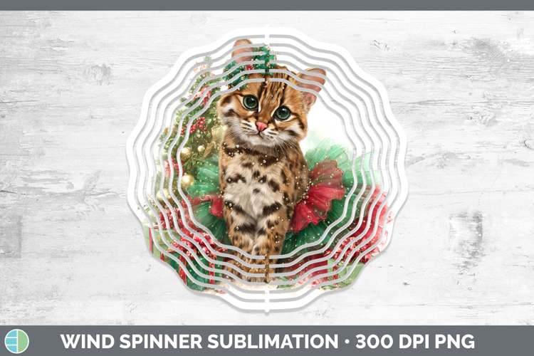 Margay Cat Wind Spinner Wild Cats Cute Christmas Sublimation