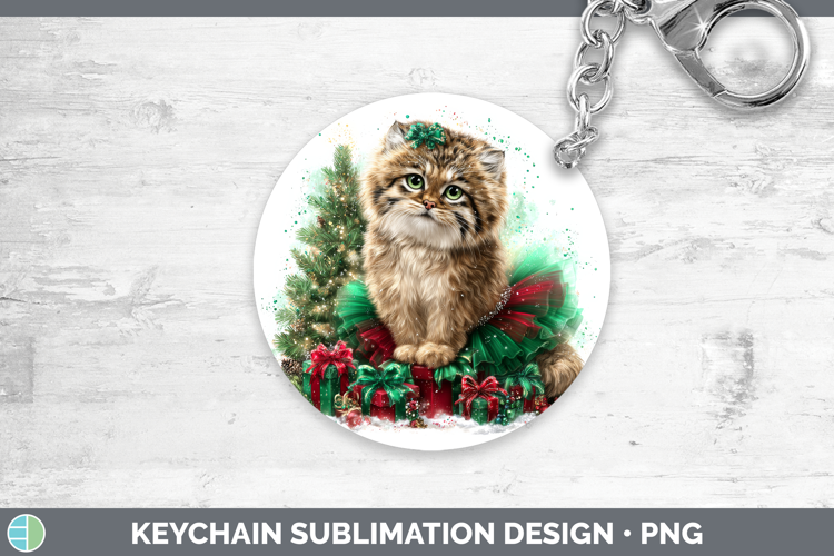 Pallas Cat Keychain Wild Cats Cute Christmas Sublimation Key