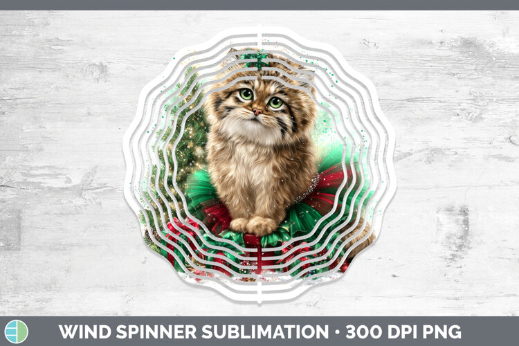 GorgeousWild Cats Cute Christmas Wind Spinner design.