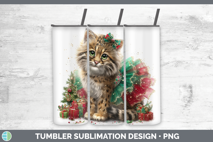 Pampas Cat Tumbler Wild Cats Cute Christmas Sublimation 20 o