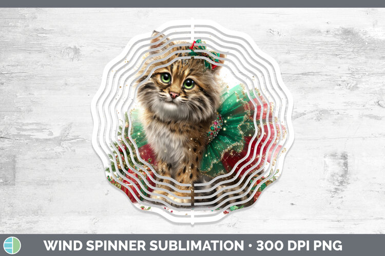GorgeousWild Cats Cute Christmas Wind Spinner design.