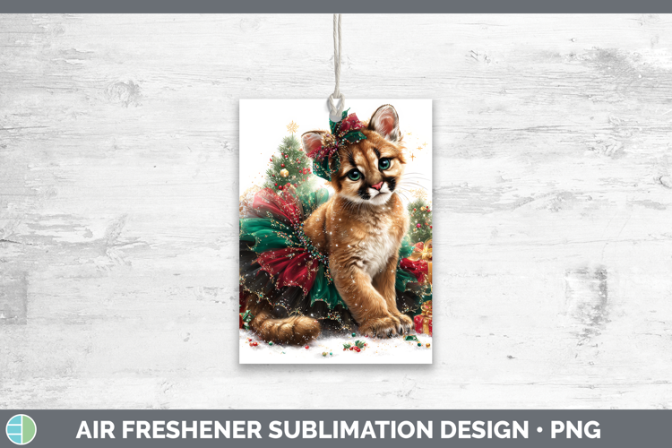 Puma Concolor Air Freshener Wild Cats Cute Christmas Sublima